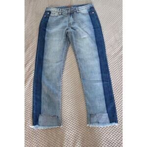 POL 2 Tone Jeans Distressed Bold Contrast-NEW SIZE 26